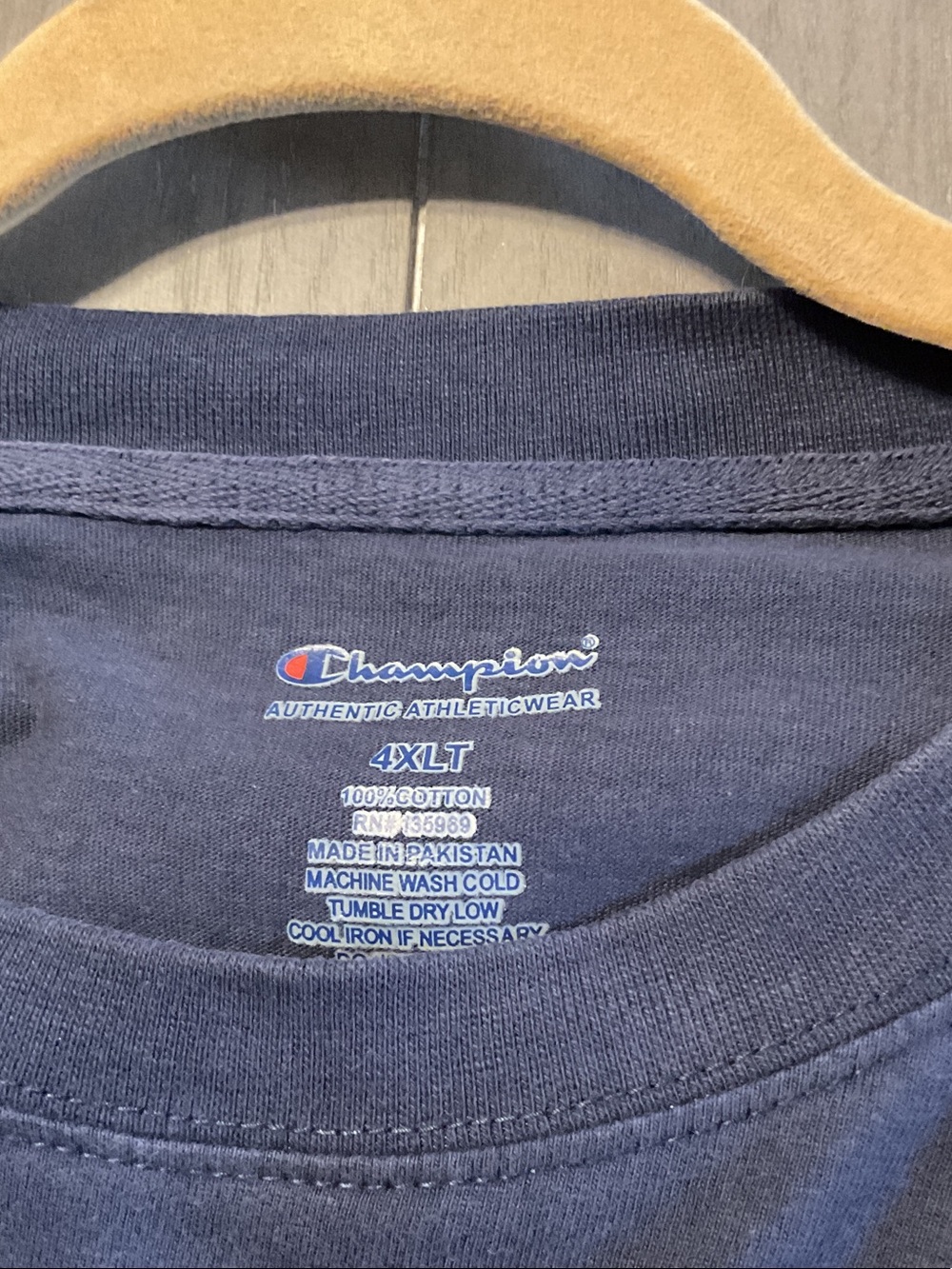 Champion Navy Short Sleeve Logo Tee - Picture 2 of 3